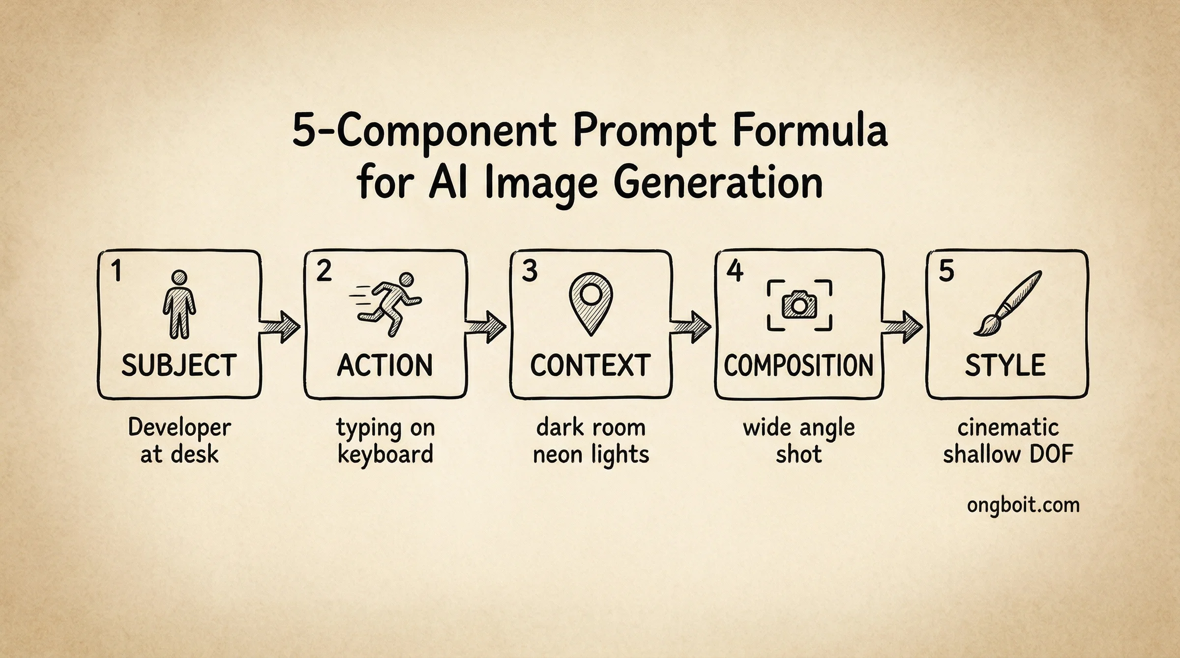 Banana Claude 5-Component Prompt Formula: Subject Action Context Composition Style