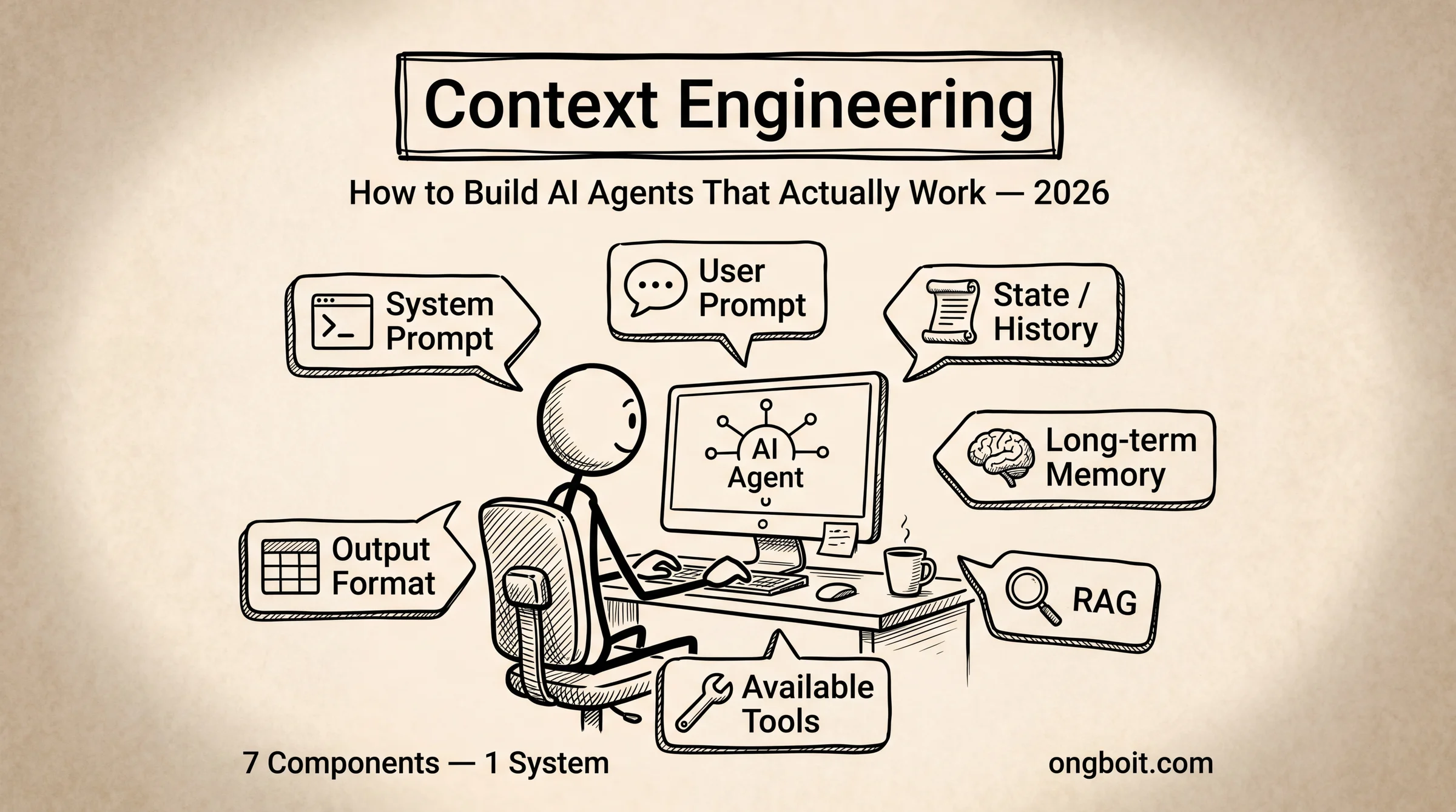 Context Engineering là gì: sơ đồ 7 thành phần context cho AI agent