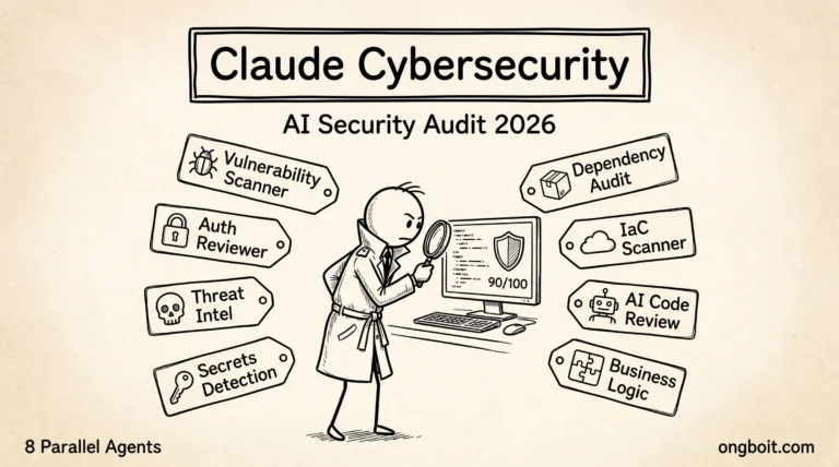 Claude Cybersecurity AI security audit with 8 parallel agents score 90/100