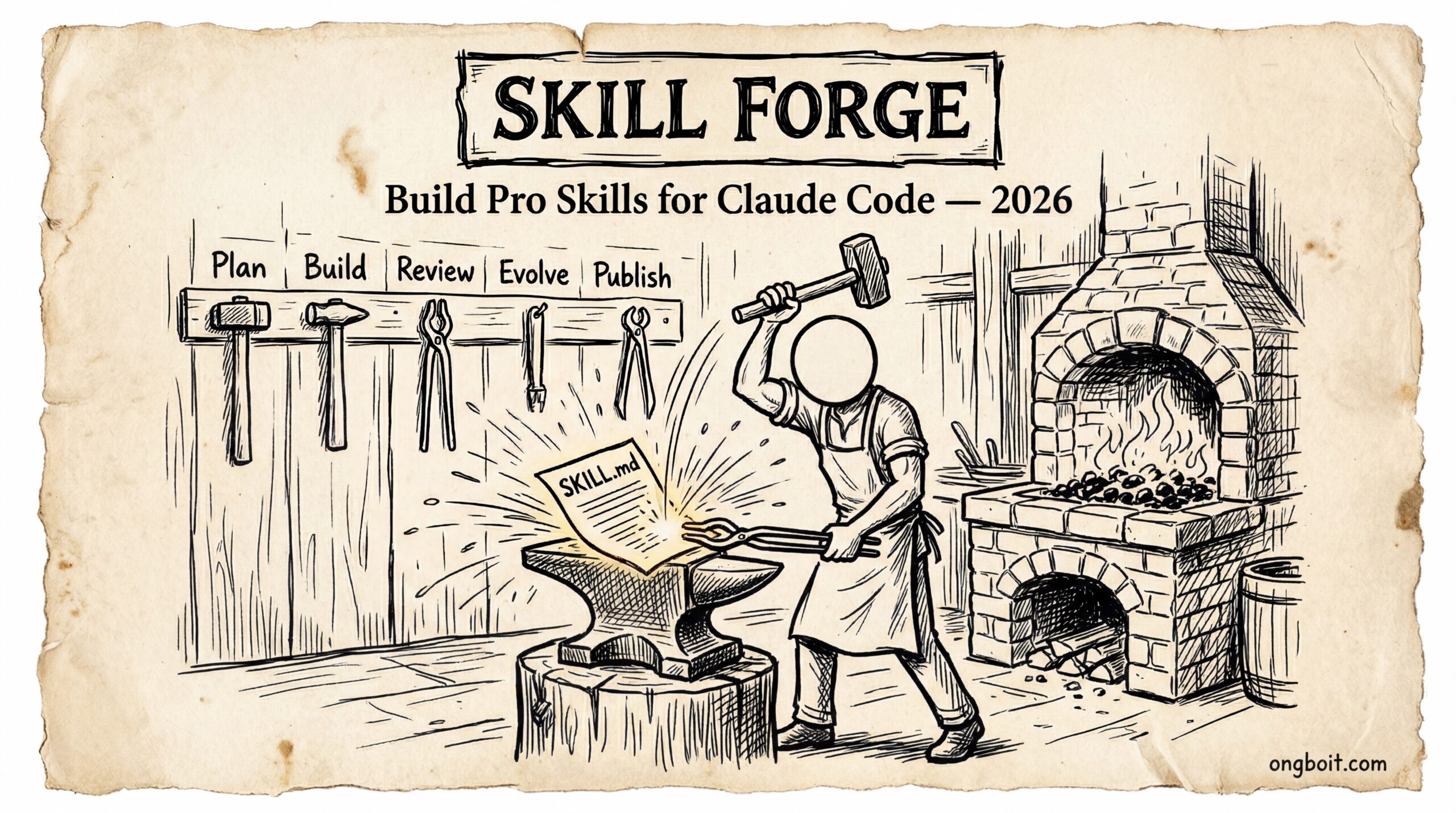 Skill Forge hướng dẫn tạo Claude Code skills chuyên nghiệp 2026