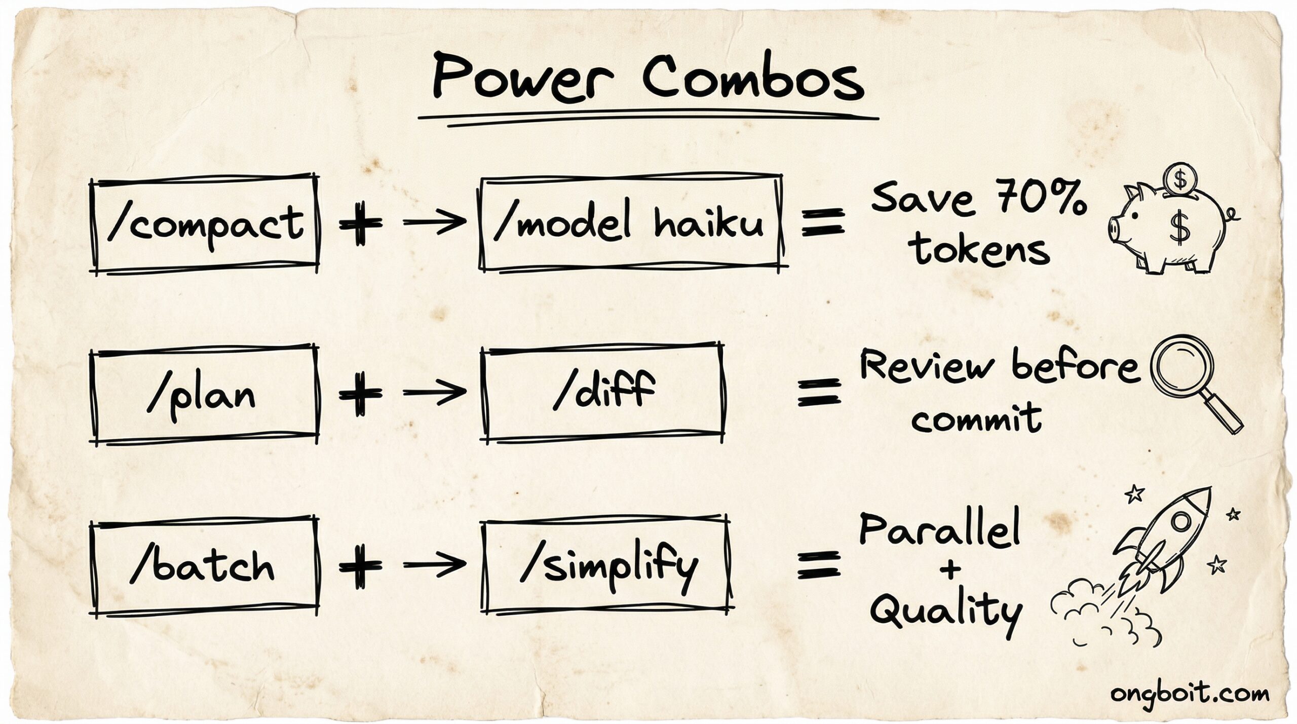 Power combos workflow.