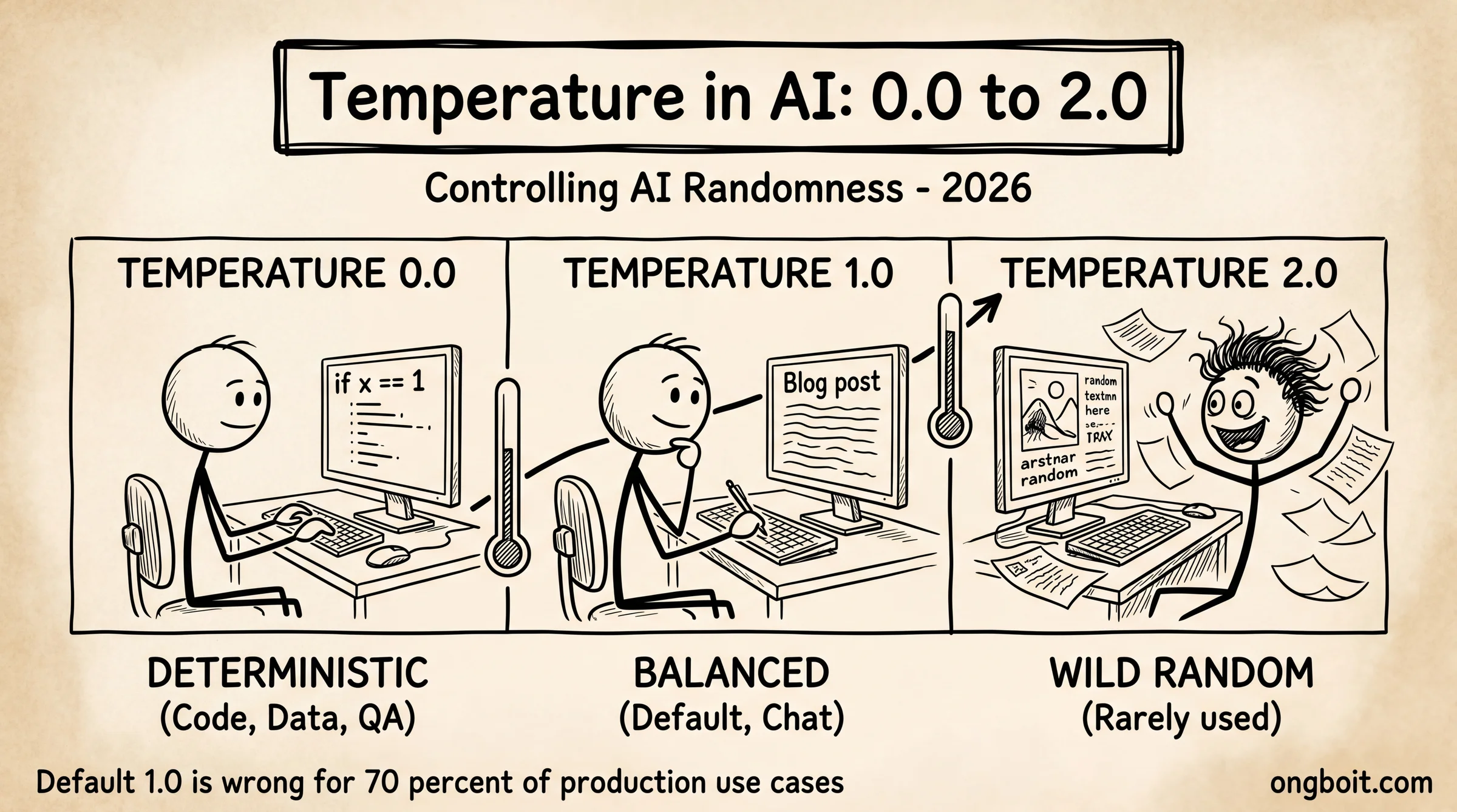 Temperature by use case: 8 production tasks 2026 playbook