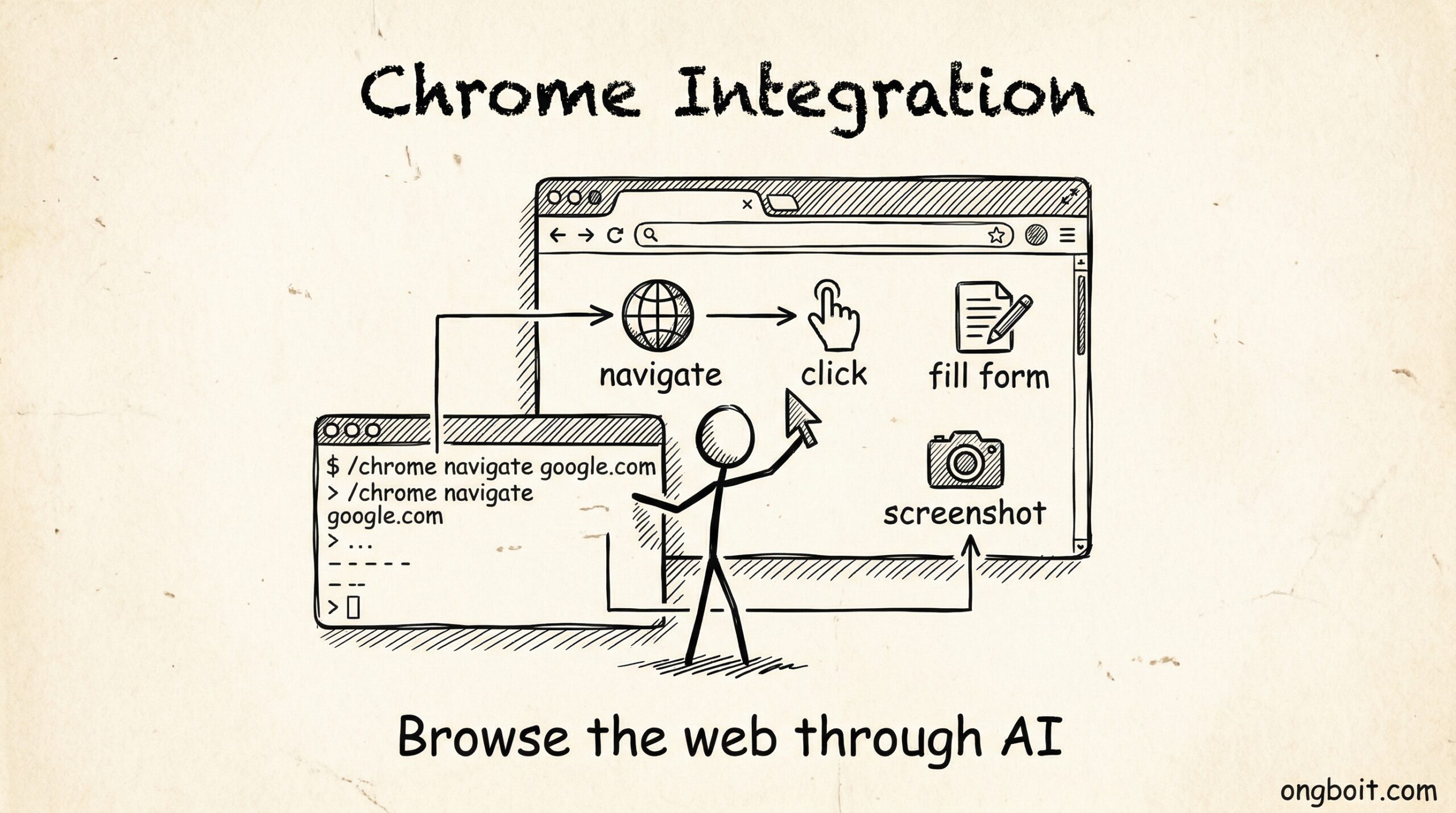 Claude Code Chrome extension duyệt web bằng AI