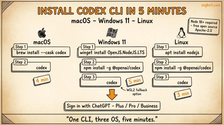 Cài Đặt Codex CLI Trên Windows, macOS, Linux Năm 2026