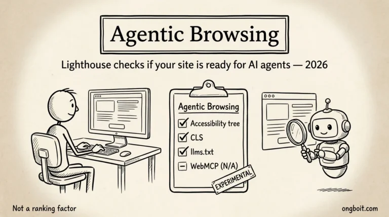 Agentic Browsing Là Gì? Lighthouse 13.3 Chấm Site Cho AI Agent