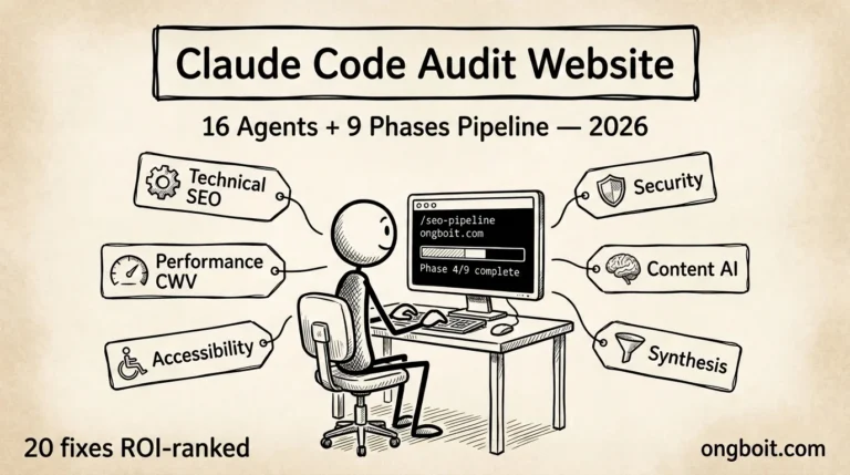 Claude Code Audit Website 2026: SEO + GEO 1 Lệnh + Autofix