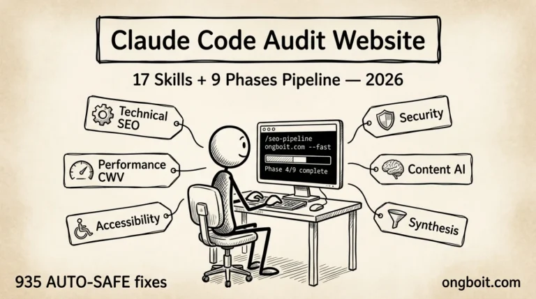 Claude Code Audit Website 2026: SEO + GEO 1 Lệnh + Autofix