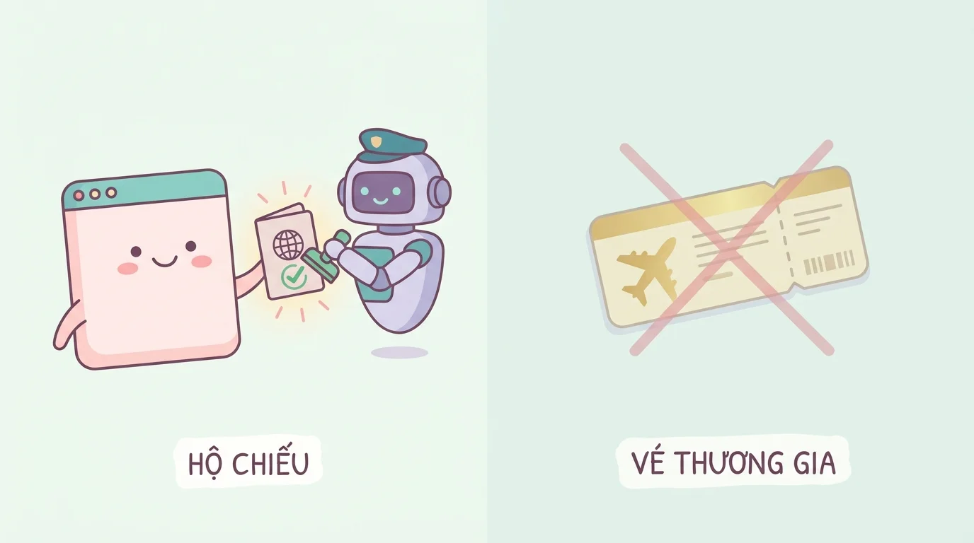 Schema markup là hộ chiếu vào thế giới máy đọc được robot đóng dấu, không phải vé hạng thương gia